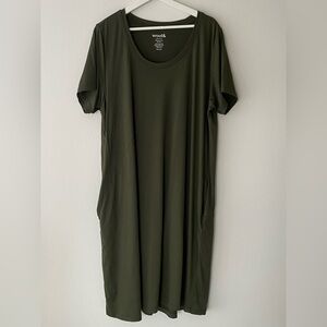Wool& Maggie Swing Dress XXL Long - Forest Night (Green)